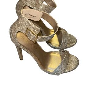 Gold Glitter High Heels
